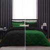 International Sheets 1 Piece Reversible Diamond Pattern Comforter Premium Super Soft 550 GSM All Season 1000 TC, 100% Egyptian Cotton Oversized Super King Size Green/Black Solid Color view 1