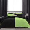 International Sheets 1 Piece Reversible Diamond Pattern Comforter Premium Super Soft 550 GSM All Season 1000 TC, 100% Egyptian Cotton Oversized Super King Size Sage/Black Solid Color view 1