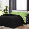 International Sheets 1 Piece Reversible Diamond Pattern Comforter Premium Super Soft 550 GSM All Season 1000 TC, 100% Egyptian Cotton Oversized Super King Size Sage/Black Solid Color view 2
