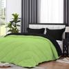International Sheets 1 Piece Reversible Diamond Pattern Comforter Premium Super Soft 550 GSM All Season 1000 TC, 100% Egyptian Cotton Oversized Super King Size Sage/Black Solid Color view 4