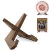 ANBOXIT 4.5 Inch Plate Stand Display - Wooden Picture Frame Holder, Decorative Table Top Easel view 1