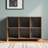 CraftThink Cube Storage Organizer, 6-Cube Storage Bookcase Wood Shelf Standing Display Bookshelf with 2 Tier Shelves 4 Legs for Living Room Play Room Office (Brown 36.5" L x 12" D x 29.5" H) view 1