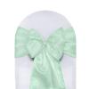 10 Pack of Satin Chair Sashes Ribbon Bow Wedding Banquet Decor (Mint Green) view 1