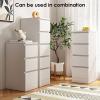 Bedside Table White Modern, Nightstand with Drawer Modern, Night Stand for Bedrooms, Side Table with Storage for Living Room, for Bedroom, Room Dorm, Office view 4
