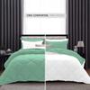 International Sheets 1 Piece Reversible Diamond Pattern Comforter Premium Super Soft 550 GSM All Season 1000 TC, 100% Egyptian Cotton Oversized Super King Size Mint/White Solid Color view 2