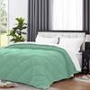 International Sheets 1 Piece Reversible Diamond Pattern Comforter Premium Super Soft 550 GSM All Season 1000 TC, 100% Egyptian Cotton Oversized Super King Size Mint/White Solid Color view 3