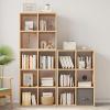 CraftThink Cube Storage Organizer, 8-Cube Storage Bookcase Wood Bookcase with 3 Doors and 2 Drawers Shelf Standing Display for Living Room Play Room Office (Brown 47.5" L x 12" D x 24.5" H) view 4