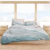 California King Duvet Cover Set - Summer Beach 4 Pcs Comforter Cover Set, Aqua Sea Waves Coastal Bedding Sets with Zipper Closure, Ocean Nautical Microfiber Bed Sheet Soft Quilt Cover 2 Pillow Shams view 3