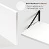 Marsmiles White Floating Shelves for Wall, 12 Inch Deep Wood Wall Mounted Shelves Set of 2, 16W x 12D Wide Floating Wood Shelves for Bathroom Bedroom Kitchen Living Room, White view 4