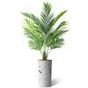 Artificial Tree in Abstract Ink Planter, Fake Areca Tropical Palm Silk Tree for Indoor and Outdoor Home Decoration - 66" Overall Tall (Plant Pot Plus Tree) view 2