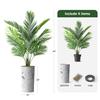Artificial Tree in Abstract Ink Planter, Fake Areca Tropical Palm Silk Tree for Indoor and Outdoor Home Decoration - 66" Overall Tall (Plant Pot Plus Tree) view 3