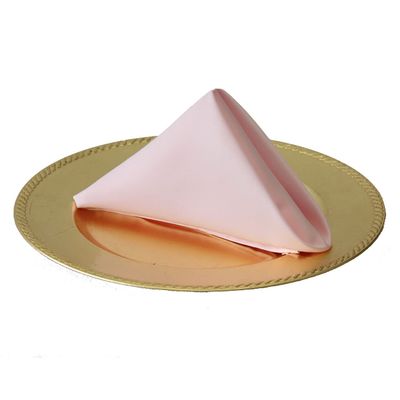 20 Inch Square Lamour Satin Napkins (Pack of 10),Restaurant Quality (Pink)