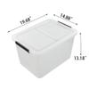 Asking 4-Pack Clear Large 50 L Plastic Storage Boxes, Plastic Storage Bins with Wheels view 2