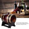 1.5L Whiskey Barrel Dispenser Large Capacity Oak Wood Aging Barrels Retro Red Wine Barrel Bucket Keg Storage Container with Bracket Faucet,for Wine Brandy Whiskey Tequila(9.4x6.3x9.1inch) view 3