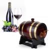 1.5L Whiskey Barrel Dispenser Large Capacity Oak Wood Aging Barrels Retro Red Wine Barrel Bucket Keg Storage Container with Bracket Faucet,for Wine Brandy Whiskey Tequila(9.4x6.3x9.1inch) view 4