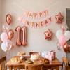 11th Birthday Party Balloons Decorations for Girls, 11th Birthday Banner Rose Gold Number 11 Birthday Foil Balloons Confetti Balloons for Girls Her Daughter 11 Year Old Birthday Supplies (11th) view 2