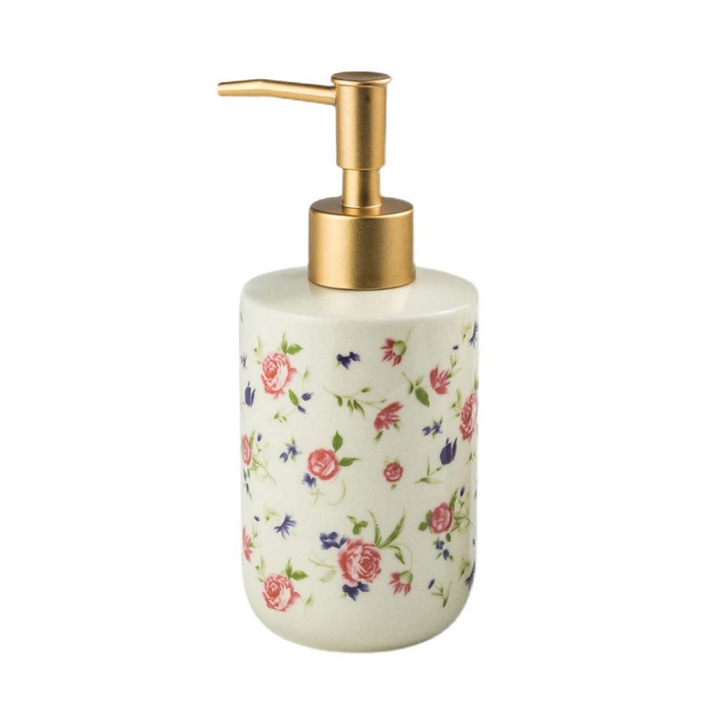 Ceramics Countertop Soap Dispenser Liquid Soap Pump Bottle Kitchen, Bathroom Refillable Liquid Hand Dish Lotion (Color : A, Size : 320ml)