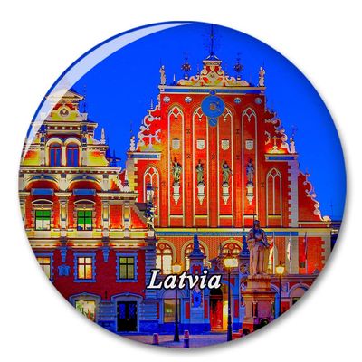 Latvia Riga House of The Blackheads Fridge Refrigerator Magnet Decorative Magnet Sticker Travel Souvenir Collection Tourist City Gift Whiteboard Kitchen