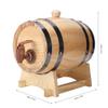 1.5L Whiskey Barrel Dispenser Large Capacity Pine Wood Aging Barrels Retro Red Wine Barrel Bucket Keg Storage Container with Bracket Faucet,for Wine Brandy Whiskey Tequila(9.4x6.3x9.1in )(1.5L) view 2