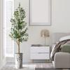 Artificial Tree in Abstract Ink Planter, Fake Olive Silk Tree for Indoor and Outdoor Home Decoration - 68" Overall Tall (Plant Pot Plus Tree) view 3