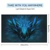 Kazynee Boys Teen Cartoon Blue DragonBeach Towel,Fantasy Magic Dragon Blue Eyes PrintingSand-Absorbing Microfiber Beach Towel for Beach, Travel, Bathroom Decoration. view 2