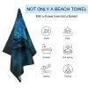 Kazynee Boys Teen Cartoon Blue DragonBeach Towel,Fantasy Magic Dragon Blue Eyes PrintingSand-Absorbing Microfiber Beach Towel for Beach, Travel, Bathroom Decoration. view 3