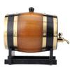 3L Whiskey Barrel Dispenser Large Capacity Oak Wood Aging Barrels Retro Red Wine Barrel Bucket Keg Storage Container with Bracket Faucet,for Wine Brandy Whiskey Tequila(11.8 x 7.5 x 9.8 inch) view 1