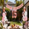 15th Birthday Party Balloons Decorations Rose Gold for Girls, 15th Birthday Banner Number 15 Birthday Foil Balloons Confetti Balloons for Girls Her Daughter 15 Year Old Birthday Supplies(15th) view 4