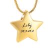 mingkejw Moon Star Urn Necklace for Ashes Cremation Jewelry for Women Men Stainless Steel Memorial Necklaces Ash Holder for Human Pets Keepsake Jewelry for Loved Ones with Fill Tool view 2