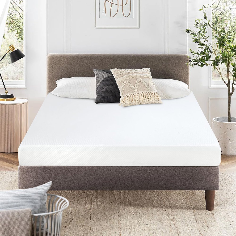 Dkeli Queen Mattress, 6 Inch Gel Memory Foam Mattresses for Cool Sleep & Pressure Relief, Medium Firm RV Daybed Mattress for Kid Adults, Bed-in-a-Box, CertiPUR-US Certified