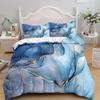 Albideyaa Light Blue Marble Duvet Cover Bedding Set Queen Size Abstract Art Gold Glitter Marbling Comforter Cover Set Home Decoration Kids Adult Quilt Cover Set with 2Pillowcase view 1