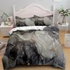 Albideyaa Light Blue Marble Duvet Cover Bedding Set Queen Size Abstract Art Gold Glitter Marbling Comforter Cover Set Home Decoration Kids Adult Quilt Cover Set with 2Pillowcase view 2