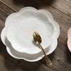 Dessert Plate Dinner Plates Set of 3, 9.84in Ceramic Dish Set for Steak Salad Pasta Appetizer Plate and Dessert Microwave Oven and Dishwasher Safe Dinnerware Set(Pink) Serving Plate ( Color : Gold ) view 3