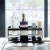Kitchen Sponge Holder Organizer Shelf With a Removable Slanting Drain Tray for Storage Mouthwash Cup Soap view 4