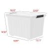 Qqbine 70 Quart Large Clear Storage Bins, Plastic Storage Box with Lids and Wheels, 4 Packs view 2
