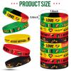 Skylety 120 Pcs Black History Month Silicone Bracelets Black History Party Goodie Bag Stuffers Motivational Wristbands Freedom Liberation Peace for Adults Teens view 2