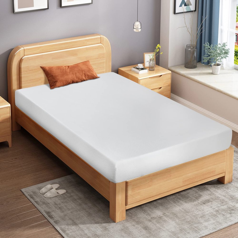 Dkeli Twin Mattress, 8 Inch Gel Memory Foam Mattress for Cool Sleep & Pressure Relief, Medium Firm Single Twin Mattress for Kids, Bed-in-a-Box, CertiPUR-US Certified