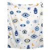 Amilient Evil Eye Throw Blanket,Plush & Comfy Magic Evil Eye Pattern Flannel Blanket,Evil Eye Gift for Women,Evil Eye Decor for Car Couch Bedroom All Seasons,90"x120"-Familys/King Size view 1