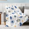 Amilient Evil Eye Throw Blanket,Plush & Comfy Magic Evil Eye Pattern Flannel Blanket,Evil Eye Gift for Women,Evil Eye Decor for Car Couch Bedroom All Seasons,90"x120"-Familys/King Size view 2