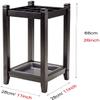 FSunKoFu Umbrella Stand Rack for Entryway Hallway Front Door, Square Umbrella Holder Organizer, Solid Wooden Umbrella Stand with Tray and Hooks for Home Entryway Hallway Apartment, 66cm H view 2