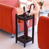 FSunKoFu Umbrella Stand Rack for Entryway Hallway Front Door, Square Umbrella Holder Organizer, Solid Wooden Umbrella Stand with Tray and Hooks for Home Entryway Hallway Apartment, 66cm H view 4