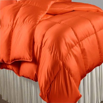 RIANBHI Twin Comforter Set Silk Satin Orange 600 GSM Bed in a Bag Twin Size Comforter Set (Comforter + 2 Pillowcases) Comforter for Twin Size Bed