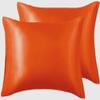 RIANBHI Twin Comforter Set Silk Satin Orange 600 GSM Bed in a Bag Twin Size Comforter Set (Comforter + 2 Pillowcases) Comforter for Twin Size Bed view 2