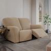 Stretch Velvet 1 2 3 Seater Recliner Sofa Cover Leather and Fabric Recliner Cover Anti-Slip Side Pocket Electric Recliner Sofa Cover Scratch Resistant Dustproof Sofa Protection Super Convenient Four S view 1