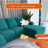 Stretch Velvet 1 2 3 Seater Recliner Sofa Cover Leather and Fabric Recliner Cover Anti-Slip Side Pocket Electric Recliner Sofa Cover Scratch Resistant Dustproof Sofa Protection Super Convenient Four S view 3
