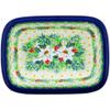Polmedia Polish Pottery Rectangular Baker UNIKAT - Twinkle Stars Pattern Handmade in Boleslawiec Poland by Ceramika Artystyczna + Certificate of Authenticity view 2