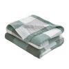 JUSHZ Blanket Cover Blankets Throw Women Mens for Bed Adult Scarf Double Single for Sofa Winter Towel Quilt Thin Section Summer Gauze Office NapGift (Green,200x230cm) view 1