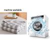 JUSHZ Blanket Cover Blankets Throw Women Mens for Bed Adult Scarf Double Single for Sofa Winter Towel Quilt Thin Section Summer Gauze Office NapGift (Green,200x230cm) view 3