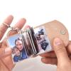 TINGKU Personalized Photo Album Keychain Custom Mini Leather Photo Book with 12 Pictures, Picture Keychain Keepsake Gift for Couples, Mom, Dad White view 4