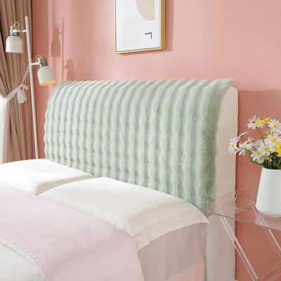 EFELIM Faux Rabbit Bed Headboard Slipcover for Queen King Full Cal King, Plush Bed Headboard Cover Soft Dustproof Protector Cover Bedroom Decor (Avocado,Queen:150CM/59in)